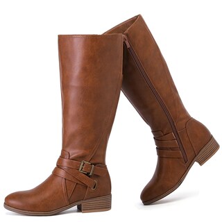 Foto 1 | Foto 1 | Botas Hasta La Rodilla Ruiee 231113 Para Mujer En Color Canela Pu Talla 6.5 - Venta Internacional.