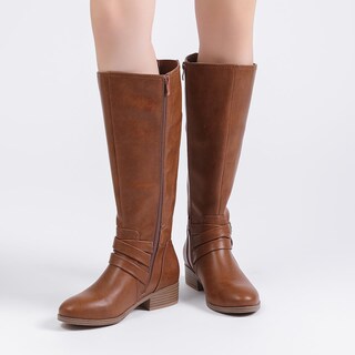 Foto 2 | Foto 2 | Botas Hasta La Rodilla Ruiee 231113 Para Mujer En Color Canela Pu Talla 6.5 - Venta Internacional.