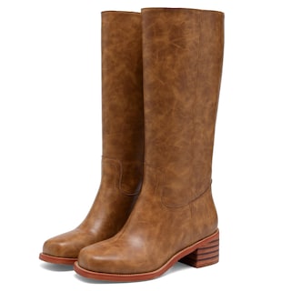 Foto 3 | Foto 3 | Botas Hasta La Rodilla Jokacear Marrones Con Tacón Grueso Para Mujer - Venta Internacional.