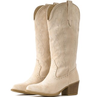 Foto 1 | Foto 1 | Botas Vaqueras Iuv Suede Para Mujer Con Punta Puntiaguda - Venta Internacional.