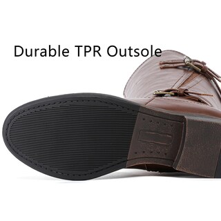 Foto 4 | Foto 4 | Botas Hasta La Rodilla Ruiee 231118 Brown Pu Para Mujer Talla 7.5 - Venta Internacional.