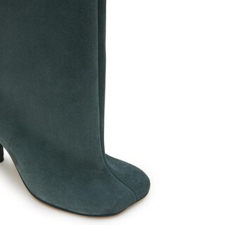 Foto 6 | Foto 6 | Botas Hasta La Rodilla Yishaweiqi De Gamuza Verde Con Tacón De Aguja Para Mujer - Venta Internacional.