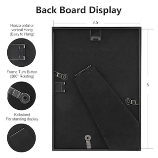 Foto 3 | Foto 3 | Marco De Fotos Fivat De Metal Cepillado Negro  3 5 X 5 Cm  Para Mesa/pared - Venta Internacional.