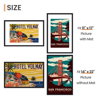 Foto 3 | Foto 3 | Marco De Fotos Upsimples De 14 X 22 Cm Negro Para 11 X 17 Cm Con Tapete - Venta Internacional.