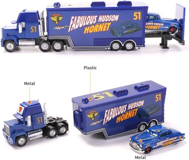 Foto 2 | Foto 2 | Toy Wltk Movie Cars 2 3 Hauler Truck Champion Nº 51 Y Hudson Nº 51 - Venta Internacional.