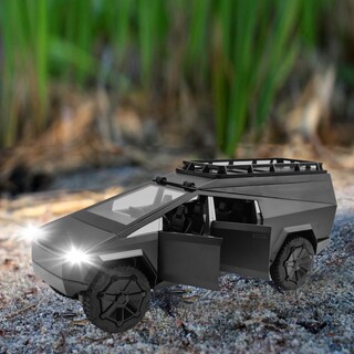 Foto 3 | Foto 3 | Camión De Juguete Qetupa Cybertruck Modelo 1/24 De Metal Fundido A Presión Con Luces - Venta Internacional.
