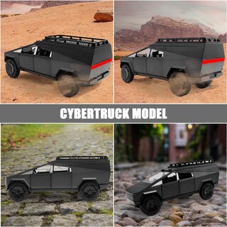 Foto 4 | Foto 4 | Camión De Juguete Qetupa Cybertruck Modelo 1/24 De Metal Fundido A Presión Con Luces - Venta Internacional.