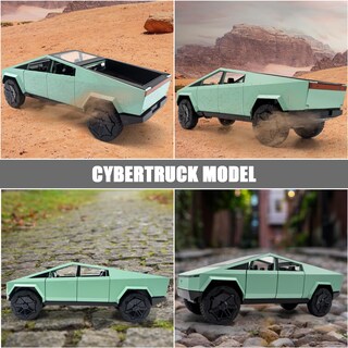 Foto 3 | Foto 3 | Camión De Juguete Qetupa Cybertruck Modelo 1/24 De Metal Fundido A Presión Con Luces - Venta Internacional.