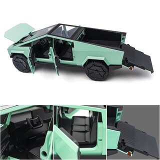 Foto 4 | Foto 4 | Camión De Juguete Qetupa Cybertruck Modelo 1/32 Fundido A Presión Con Luces Verdes - Venta Internacional.
