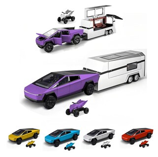 Foto 1 | Foto 1 | Coche De Juguete Powvan Cybertruck Púrpura Degradado De Aleación Fundida A Presión - Venta Internacional.