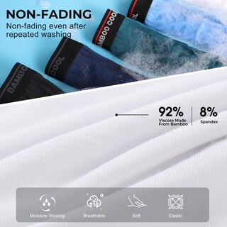 Foto 5 | Foto 5 | Calzoncillos Bamboo Cool Para Hombre Ropa Interior Suave Y Transpirable 6 Unidades - Venta Internacional.