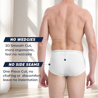 Foto 4 | Foto 4 | Calzoncillos Clásicos Bamboo Cool Para Hombre 6 Unidades Color Blanco - Venta Internacional.
