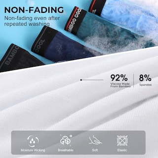 Foto 5 | Foto 5 | Calzoncillos Clásicos Bamboo Cool Para Hombre 6 Unidades Color Blanco - Venta Internacional.