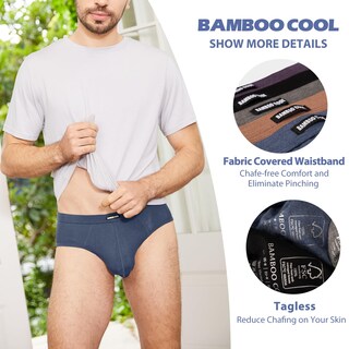 Foto 2 | Foto 2 | Calzoncillos Bamboo Cool Comfort Para Hombre Ropa Interior Suave Paquetes Múltiples - Venta Internacional.