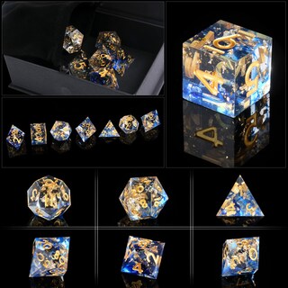 Foto 2 | Foto 2 | Juego De Dados Yemeko Hecho A Mano En Resina Para Mazmorras Y Dragones - Venta Internacional.