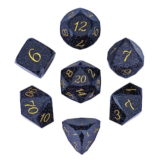 Foto 4 | Foto 4 | Juego De Dados Dnd Udixi Piedra Preciosa Arenisca Azul 7 Piezas Con Funda - Venta Internacional.