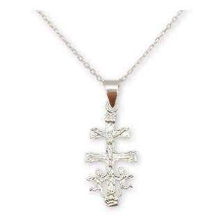 Foto 1 | Foto 1 | Collar De Plata De Ley 925 Con Cruz De Caravaca  Cadena De 60 Cm - Venta Internacional.