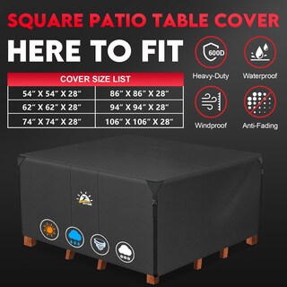 Foto 3 | Foto 3 | Funda Para Muebles De Patio Zettum Square 94 Pulgadas Impermeable - Venta Internacional.