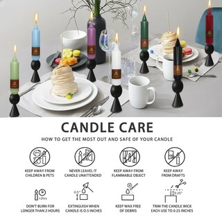 Foto 7 | Foto 7 | Vela Cónica Corta Gedengni Candlesticks 12 Cm Gris Y Azul 6 Horas - Venta Internacional.