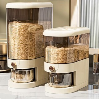 Foto 1 | Foto 1 | Dispensador De Arroz Peaoop De 5 A 10 Kg De Gran Capacidad Con Tapa Y Taza Medidora - Venta Internacional.
