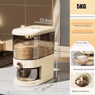 Foto 2 | Foto 2 | Dispensador De Arroz Peaoop De 5 A 10 Kg De Gran Capacidad Con Tapa Y Taza Medidora - Venta Internacional.