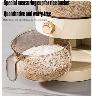 Foto 3 | Foto 3 | Dispensador De Arroz Peaoop De 5 A 10 Kg De Gran Capacidad Con Tapa Y Taza Medidora - Venta Internacional.