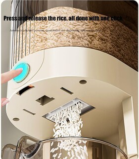 Foto 4 | Foto 4 | Dispensador De Arroz Peaoop De 5 A 10 Kg De Gran Capacidad Con Tapa Y Taza Medidora - Venta Internacional.