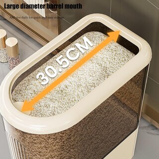 Foto 5 | Foto 5 | Dispensador De Arroz Peaoop De 5 A 10 Kg De Gran Capacidad Con Tapa Y Taza Medidora - Venta Internacional.
