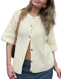 Foto 1 | Foto 1 | Cárdigan Wyeysyt De Punto Corto Y2k Para Mujer  Color Beige - Venta Internacional.