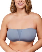 Sujetador Sin Tirantes Hsia Fiery Smoke Blue Cobertura Total Busto Grande - Venta Internacional.