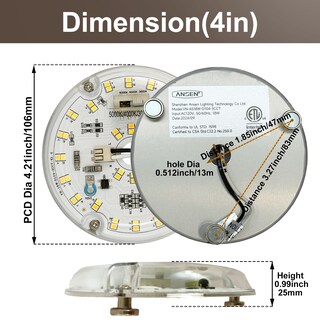 Foto 5 | Foto 5 | Panel De Repuesto Para Ventilador De Techo Pcb Ansen Paquete De 4 18 W - Venta Internacional.