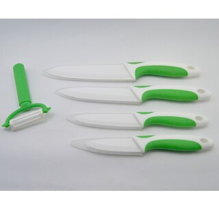 Foto 1 | Foto 1 | Juego De Cuchillos De Cerámica De 5 Piezas Y Pelador Verde - Venta Internacional.