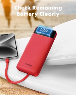 Foto 7 | Foto 7 | Cargador Portátil Charmast De 10000 Mah Con Cables Integrados Color Rojo - Venta Internacional.