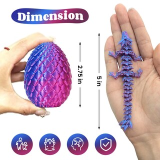 Foto 5 | Foto 5 | Juego De 4 Cestas De Pascua Con Diseño De Huevos De Dragón Y Dragón De Cristal - Venta Internacional.
