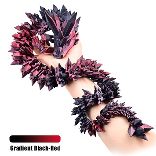 Foto 3 | Foto 3 | Dragón Locyfens Impreso En 3d Grande 30 Cm Articulado Negro Y Rojo - Venta Internacional.