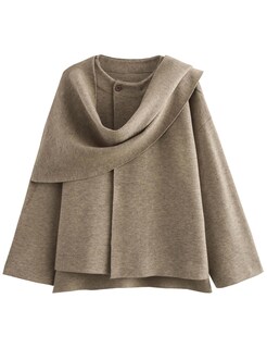 Foto 1 | Foto 1 | Bufanda Y Chaqueta Peacoat Kissonic Para Mujer De Gran Tamaño Color Caqui Claro - Venta Internacional.