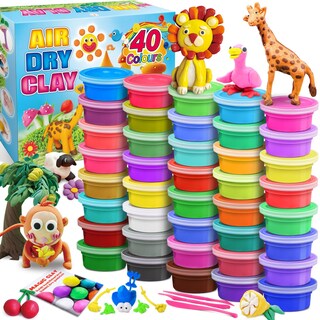 Foto 1 | Foto 1 | Kit De Arcilla Para Modelar Essenson 40 Colores Arcilla Secada Al Aire Con Herramientas - Venta Internacional.