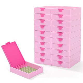 Foto 1 | Foto 1 | Bandejas Para Contenedores De Almacenamiento Cateared Trabricks 20 Unidades Color Rosa Claro - Venta Internacional.