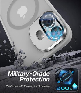 Foto 5 | Foto 5 | Funda De Teléfono Vofata Mejorada Para Iphone 16 Con Funda De Cámara Gris - Venta Internacional.