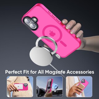 Foto 4 | Foto 4 | Funda Protectora Tigowos Compatible Con Iphone 16 Plus Color Rosa Intenso - Venta Internacional.
