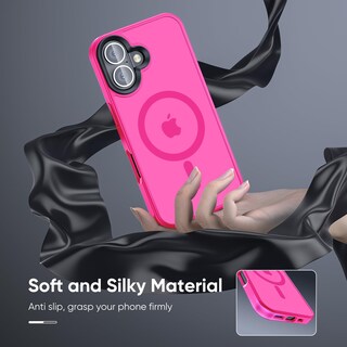 Foto 6 | Foto 6 | Funda Protectora Tigowos Compatible Con Iphone 16 Plus Color Rosa Intenso - Venta Internacional.