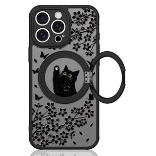 Foto 1 | Foto 1 | Funda Heaofei Cute Para Iphone 15 Pro Con Soporte Black Cat - Venta Internacional.