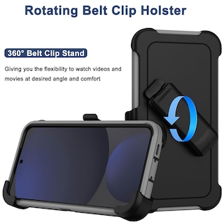 Foto 2 | Foto 2 | Funda Rubcase Para Samsung Galaxy S24 Fe Con Clip Para Cinturón Color Gris - Venta Internacional.