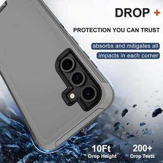 Foto 4 | Foto 4 | Funda Rubcase Para Samsung Galaxy S24 Fe Con Clip Para Cinturón Color Gris - Venta Internacional.