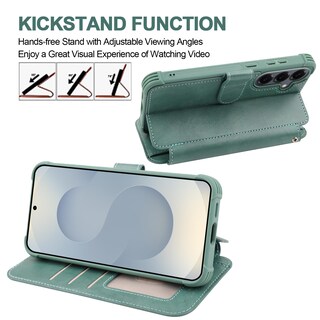 Foto 5 | Foto 5 | Funda Tipo Cartera Vanavagy Para Samsung Galaxy S25+ Con Rfid Color Verde - Venta Internacional.