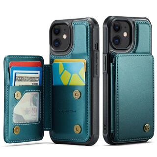 Foto 1 | Foto 1 | Funda Tipo Cartera Vinich Para Iphone 11 Con Tarjetero Color Verde Azulado - Venta Internacional.
