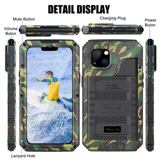 Foto 6 | Foto 6 | Funda Impermeable Mitywah Para Iphone 13 Con Protector De Pantalla - Venta Internacional.