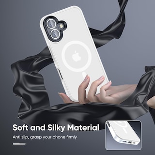 Foto 6 | Foto 6 | Funda Protectora Tigowos Compatible Con Iphone 16 Plus Color Blanco - Venta Internacional.