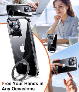 Foto 2 | Foto 2 | Funda Para Teléfono Chicfun Magnética 3 En 1 Con Soporte Para Anillas Y Soporte Para Iphone 16 Pro Max - Venta Internacional.