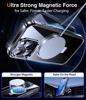 Foto 5 | Foto 5 | Funda Para Teléfono Chicfun Magnética 3 En 1 Con Soporte Para Anillas Y Soporte Para Iphone 16 Pro Max - Venta Internacional.